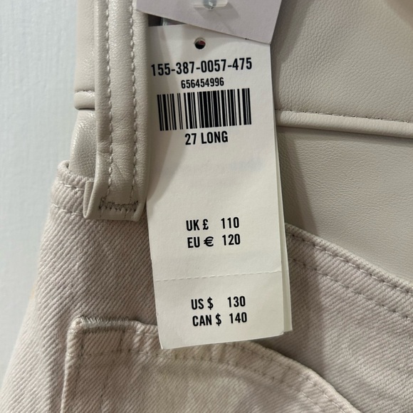 Abercrombie mixed media 90’s relaxed high rise off white jeans size 4 Long - Picture 11 of 13